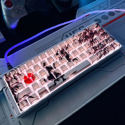 Samurai Eclipse Side Engraved PBT Keycaps 130Keys Cherry