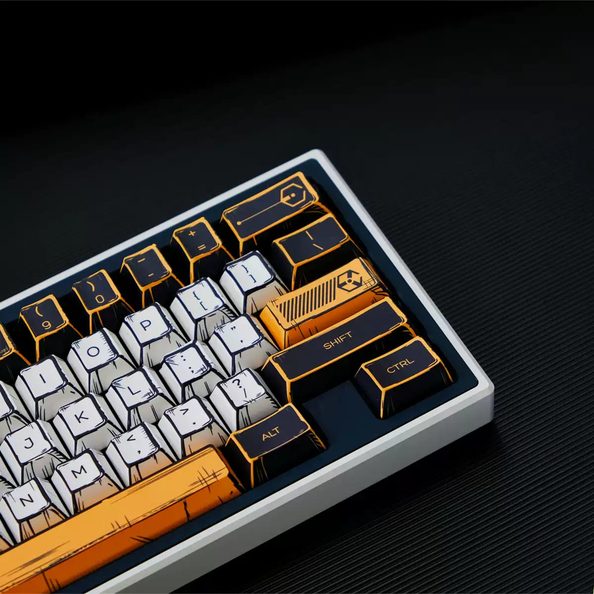 Comic Styled Virtual War PBT 150 Keys Keycaps Set