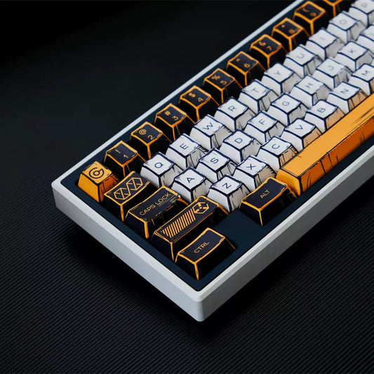 Comic Styled Virtual War PBT 150 Keys Keycaps Set