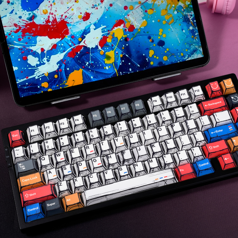 Classic Comic 1.7mm Thick PBT Original Height Keycaps