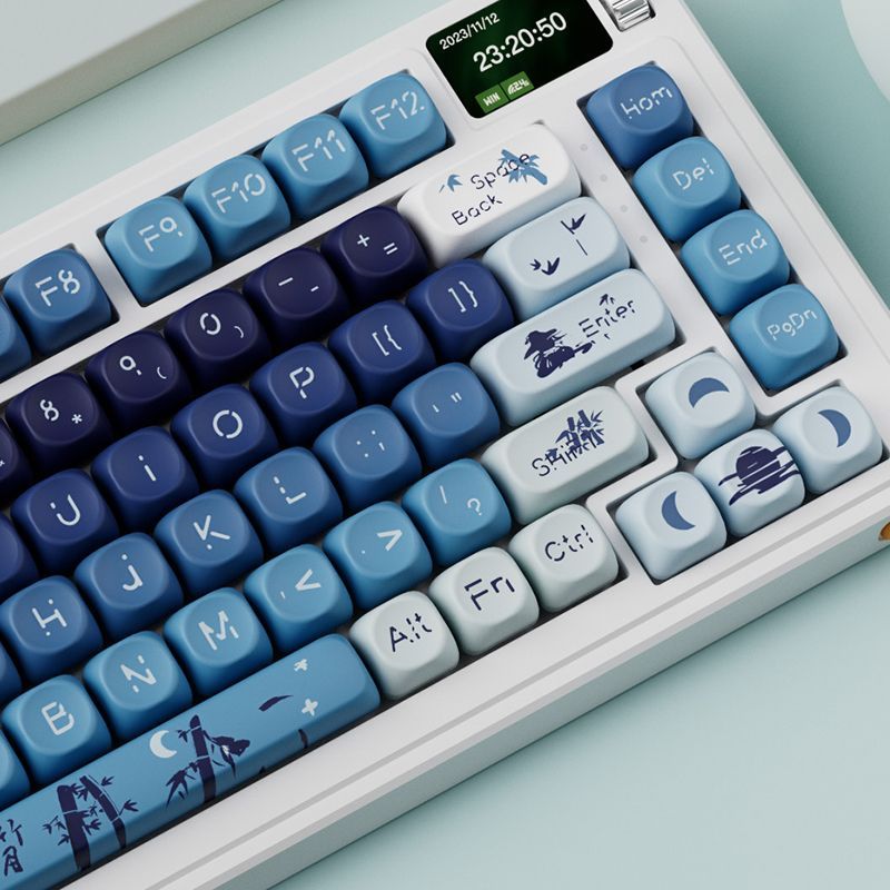 Guofeng Blue MOA Profile PBT Keycaps Set