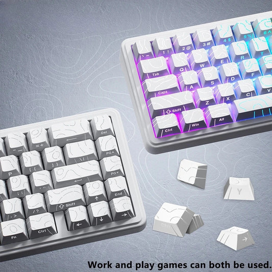 Shine Through Topograpgic Cherry Keycaps V4 - 87/120+ Keys