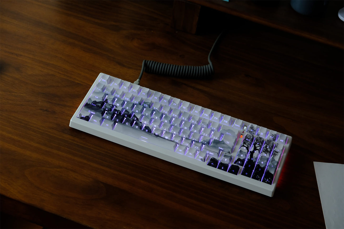 Ink Mountain Side Engraved PBT 120+ Keys Keycaps Set