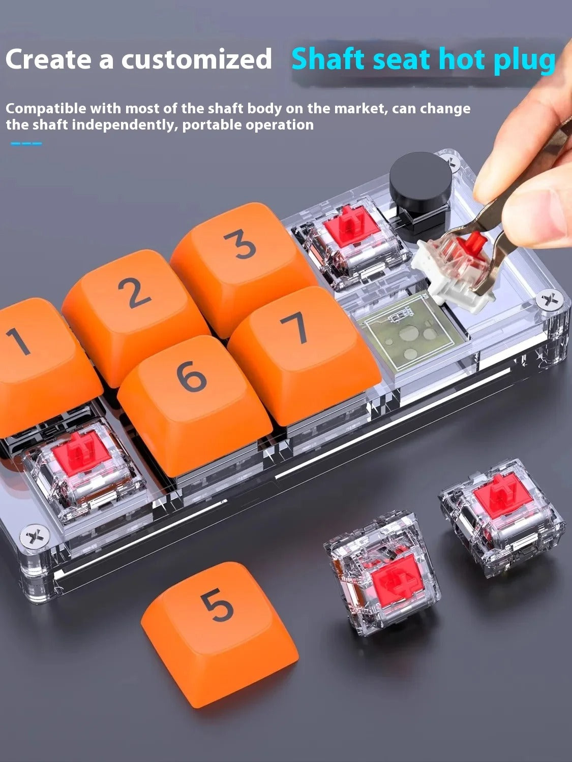 K806 Hot Swappable 8Key RGB Wired Macro Keypad