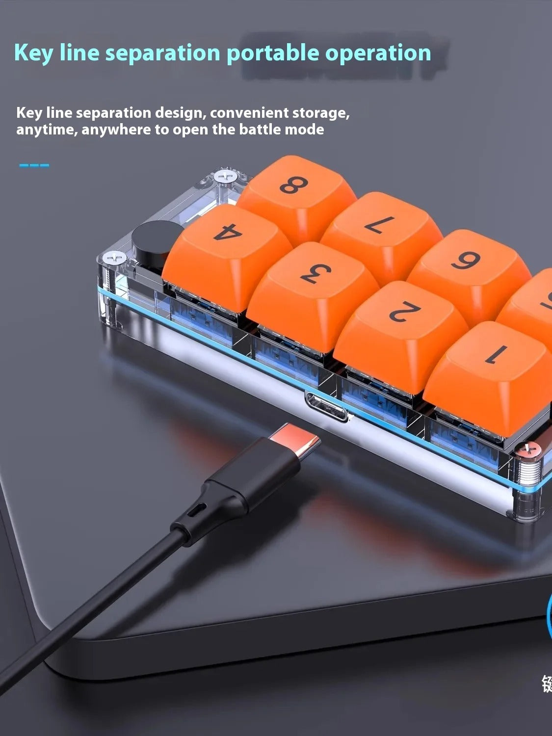 K806 Hot Swappable 8Key RGB Wired Macro Keypad