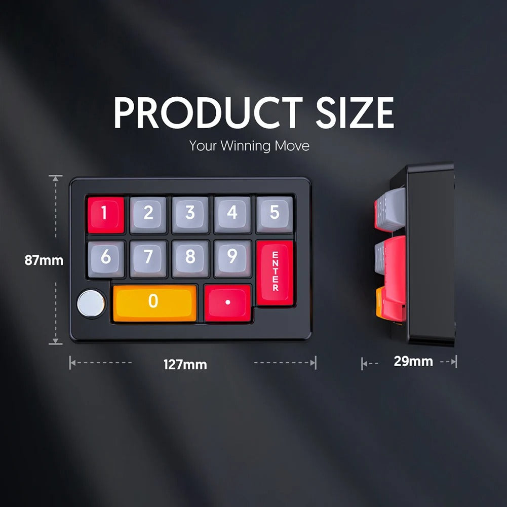 K808 12 Key Hot swappable Macro Wired RGB Keyboard