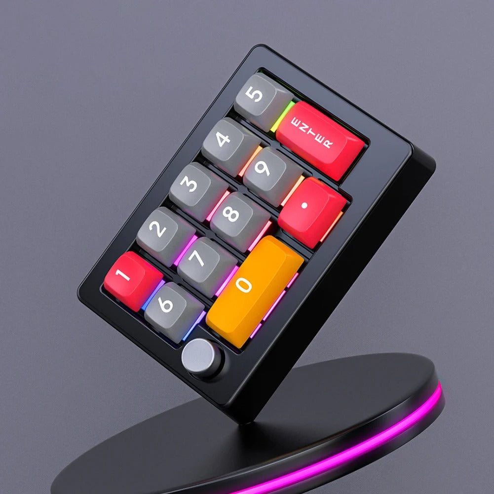 K808 12 Key Hot swappable Macro Wired RGB Keyboard