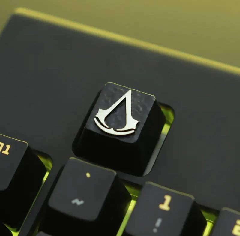 Zinc-plated Aluminum Artisan R4 Keycaps - Assassin's Creed - SIlver