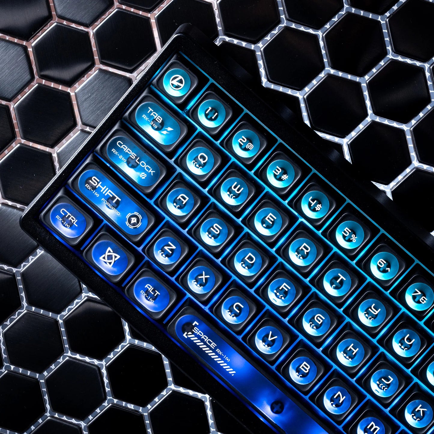XVX Cats Eye MAX Profile PBT Shine-through Keycaps - Black