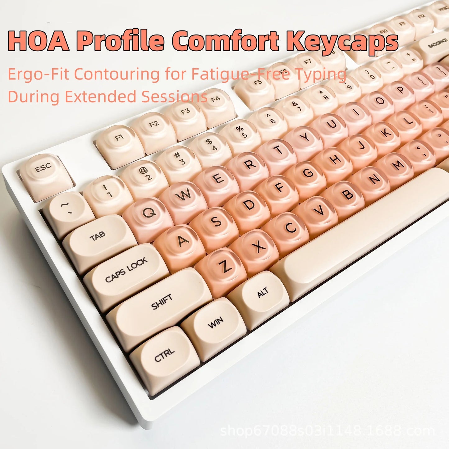 Jelly Semi Transparent HOA Profile 120+ Keys Keycaps Set