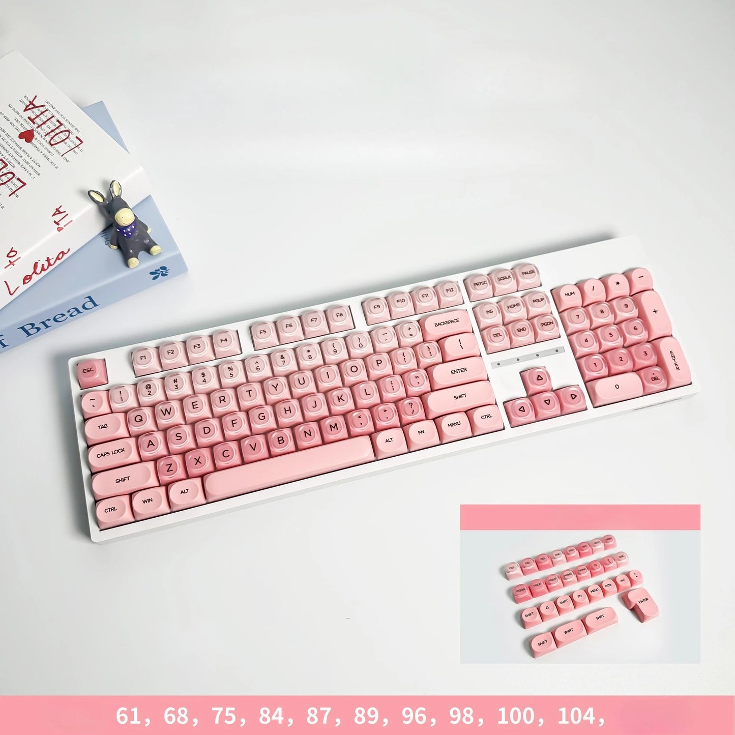 Jelly Semi Transparent HOA Profile 120+ Keys Keycaps Set