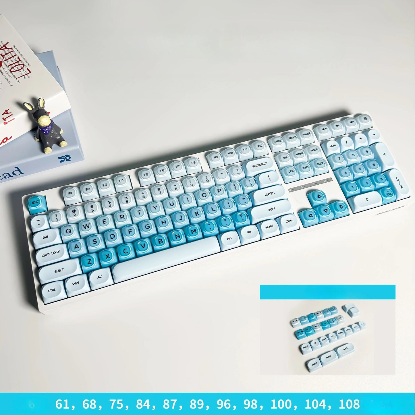 Jelly Semi Transparent HOA Profile 120+ Keys Keycaps Set