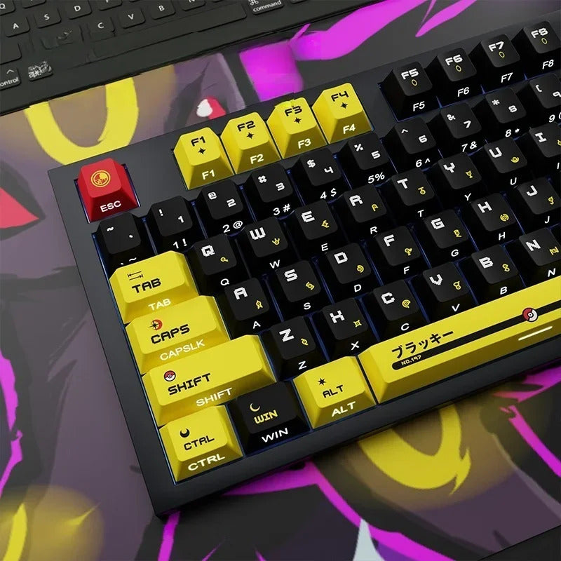 Moon Ibis Pokemon SIde Engraved PBT Keycaps