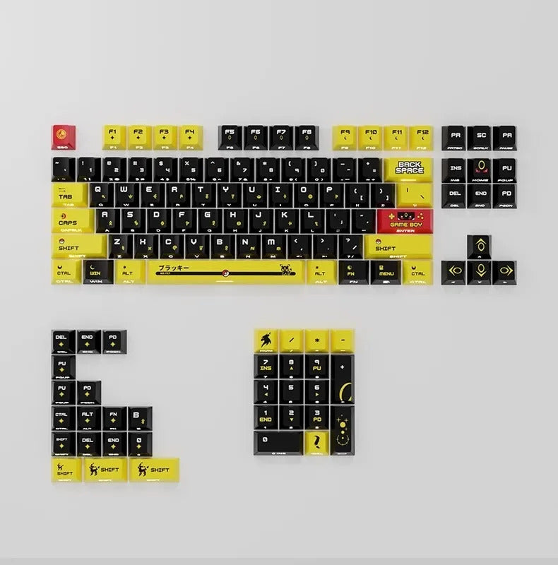 Moon Ibis Pokemon SIde Engraved PBT Keycaps