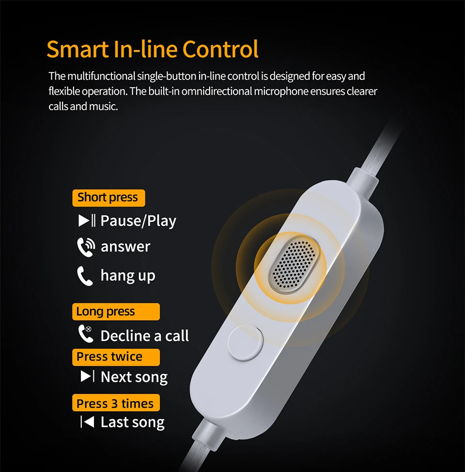 KZ Type C OFC Silver Plated Earphone Cable with Mic