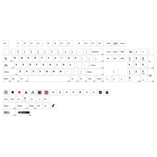 offline dino keycaps set full layout