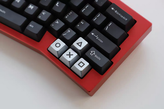 PS Themed Metal Silver Arrow Keycaps - Set of 4 Keys