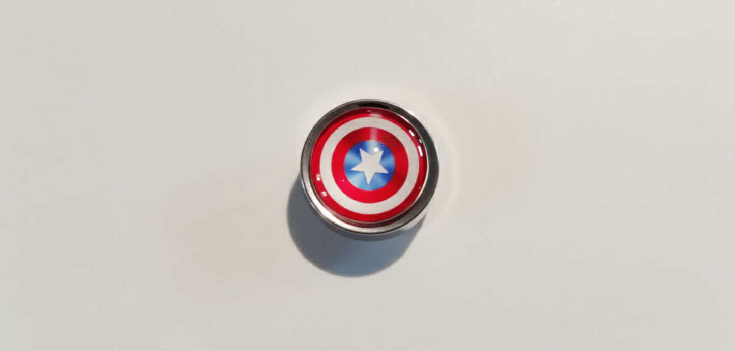 Marvel DC Themed Metal+ABS Round Keycaps Single