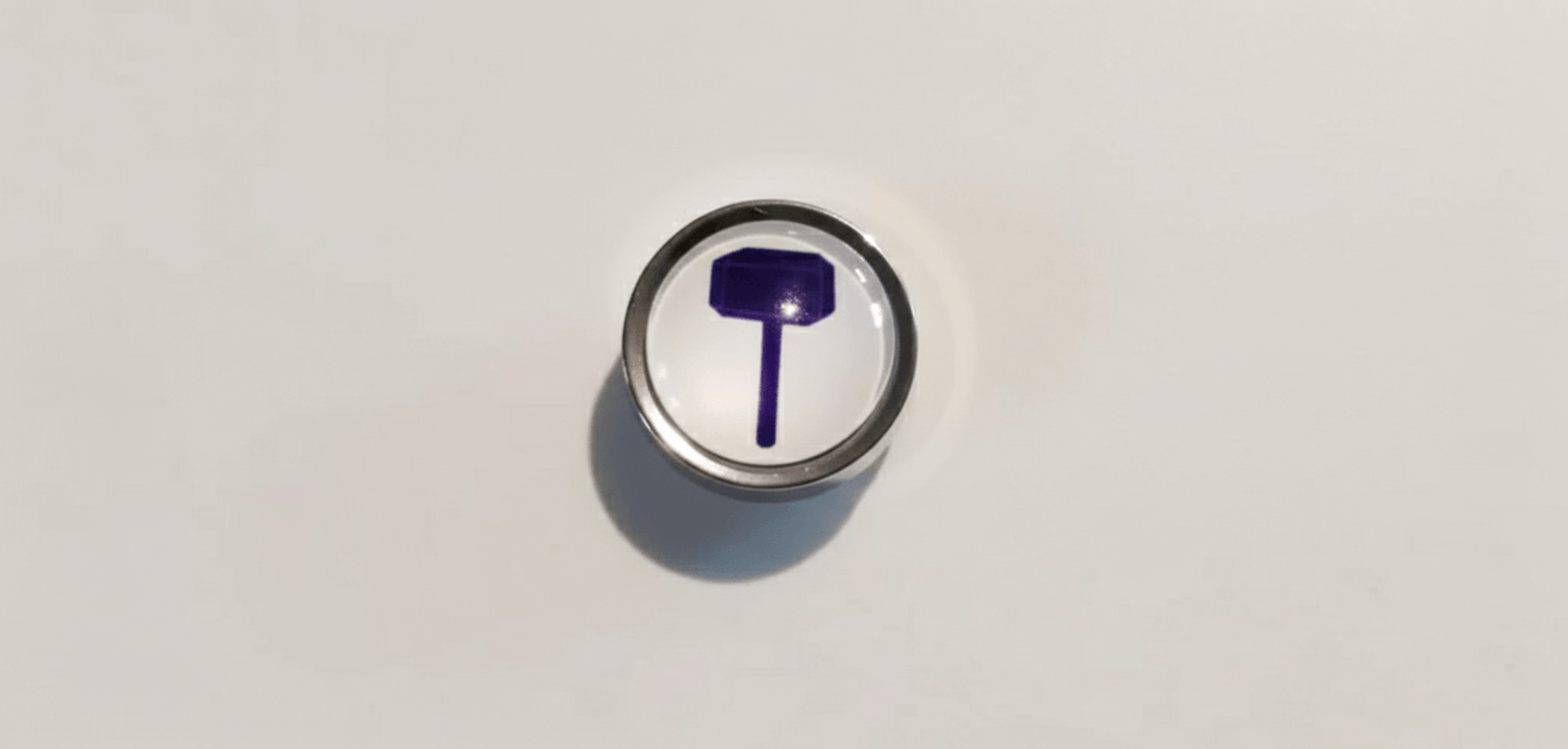 Marvel DC Themed Metal+ABS Round Keycaps Single