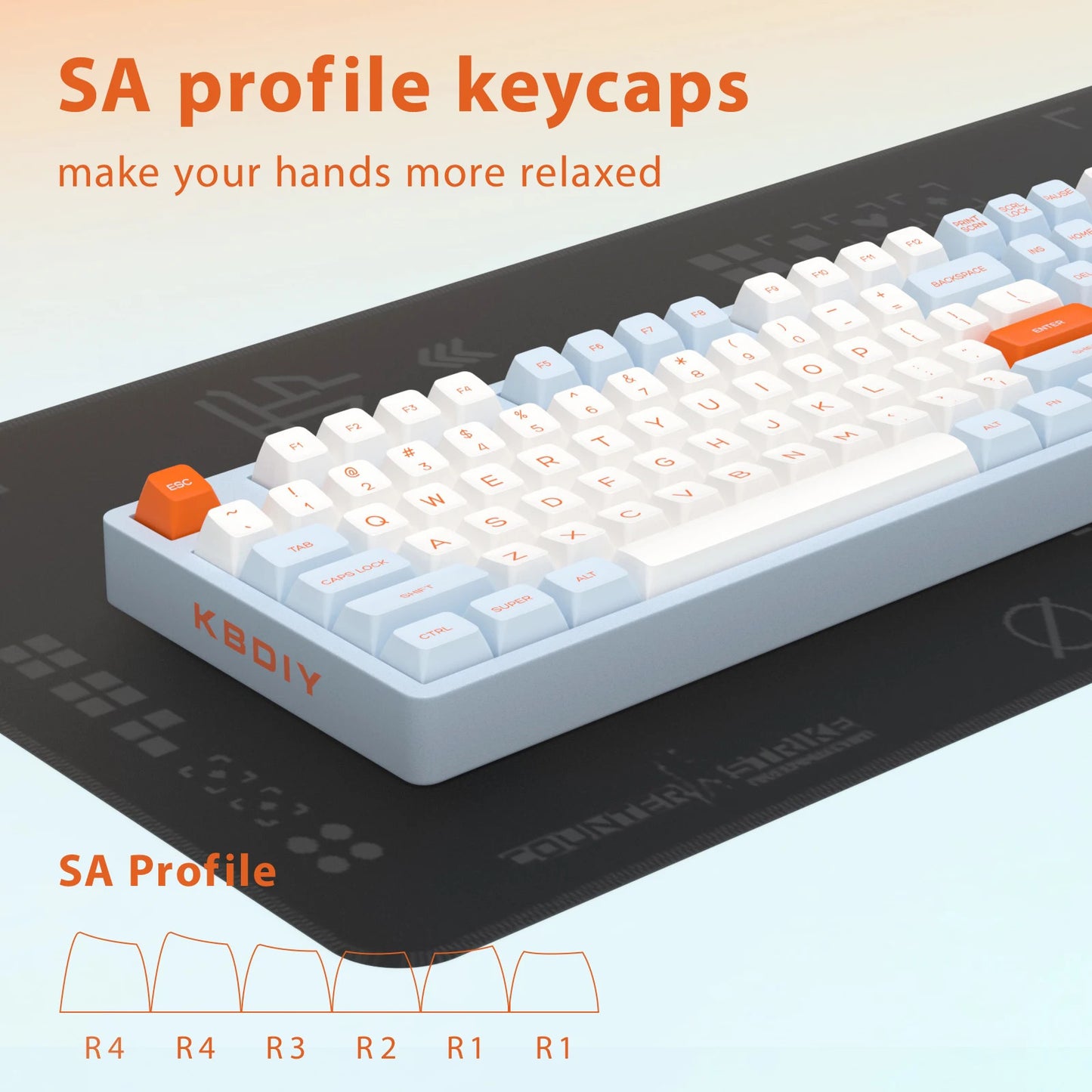 Kbdiy Salmon 161 Keys SA Profile Doubleshot Keycaps Set