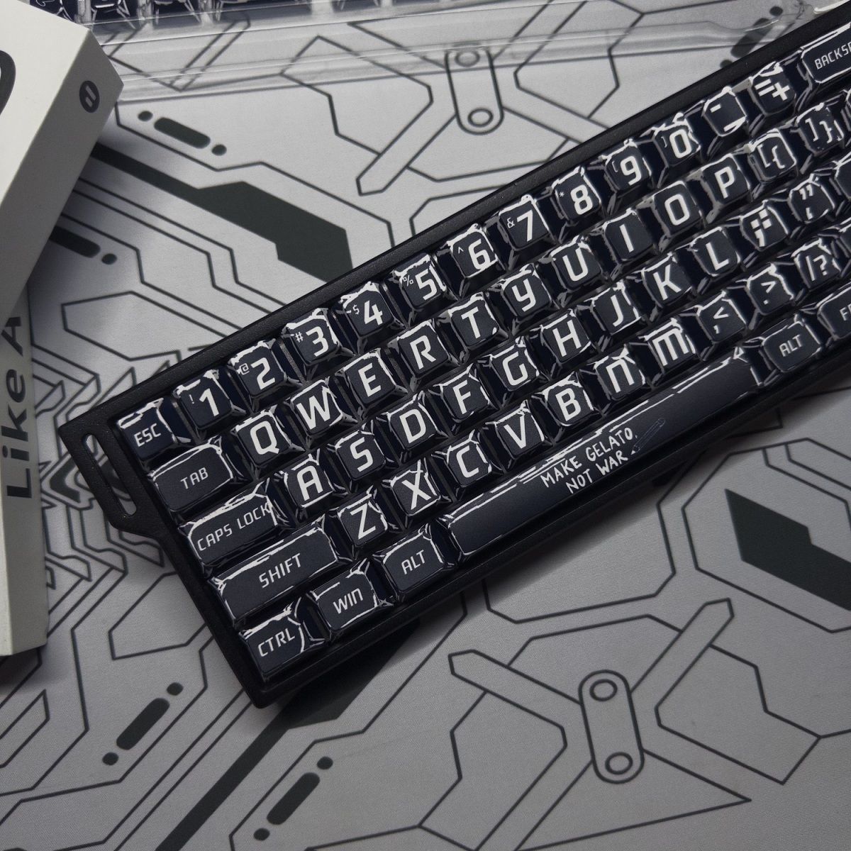 Cyber Graffiti Glowing Edge PBT 120+Keys Keycaps Set