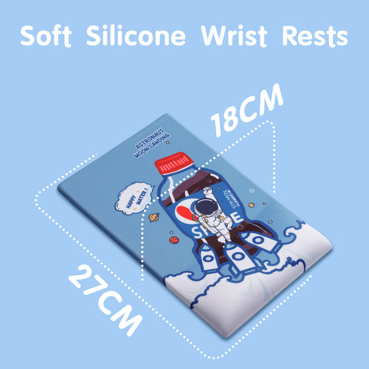 Premium Keyboard Mouse Wrist Rest - Moon Landing
