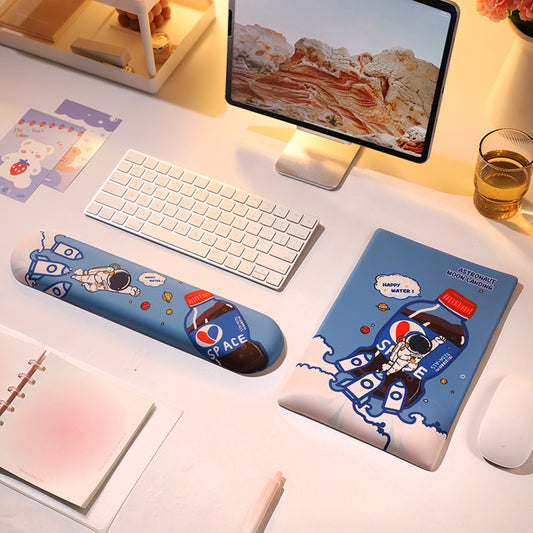 Premium Keyboard Mouse Wrist Rest - Moon Landing