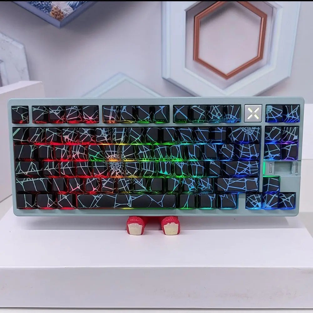 Spider Web Shinethrough PBT 129 Keys Keycaps Set