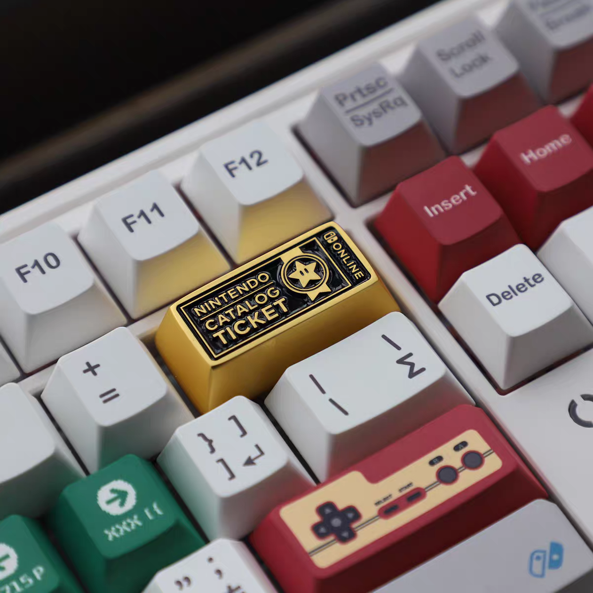 Nintendo Catalog Ticket Metal Backspace Keycap FancyKeebs