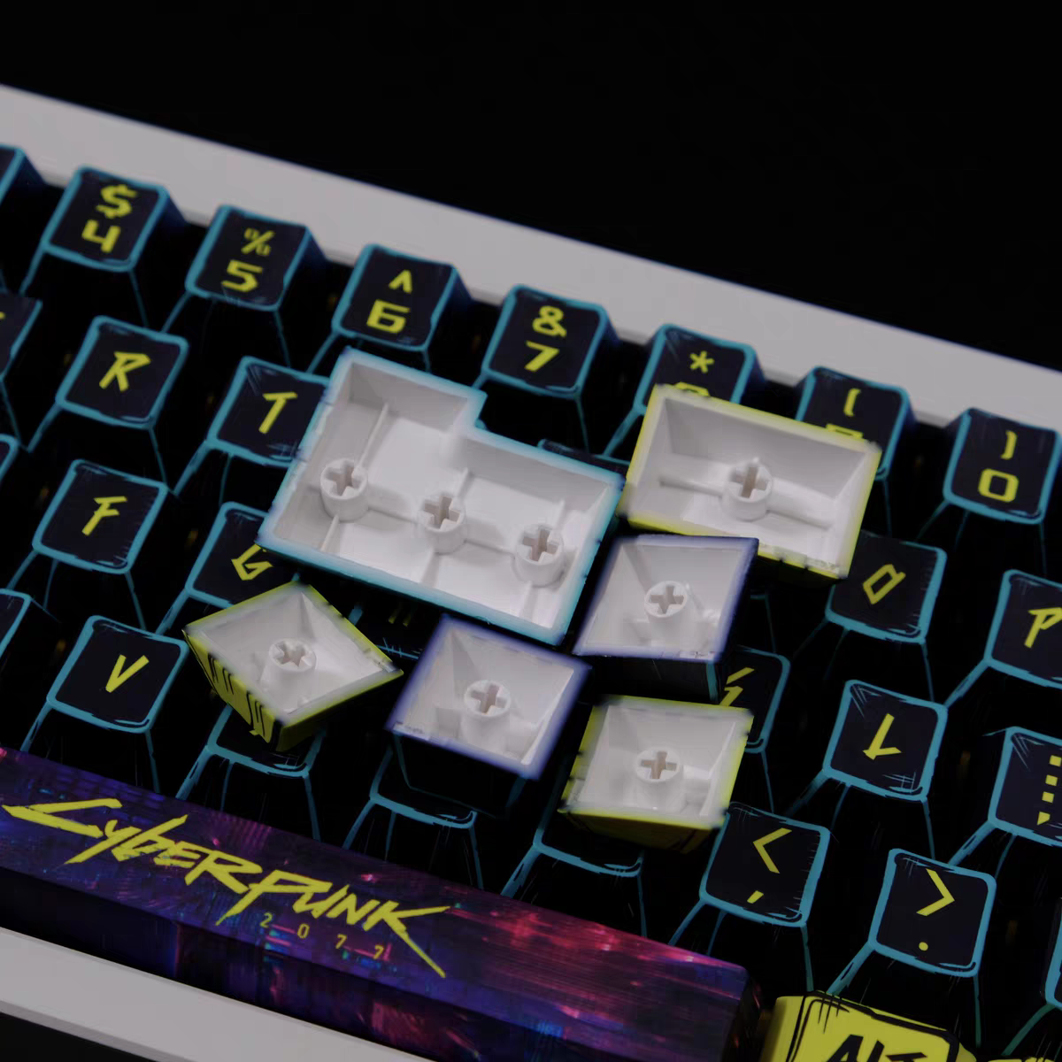 Comic Cyberpunk 2077 PBT 150 Keys Keycaps Set - Cherry