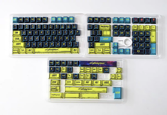 Comic Cyberpunk 2077 PBT 150 Keys Keycaps Set - Cherry