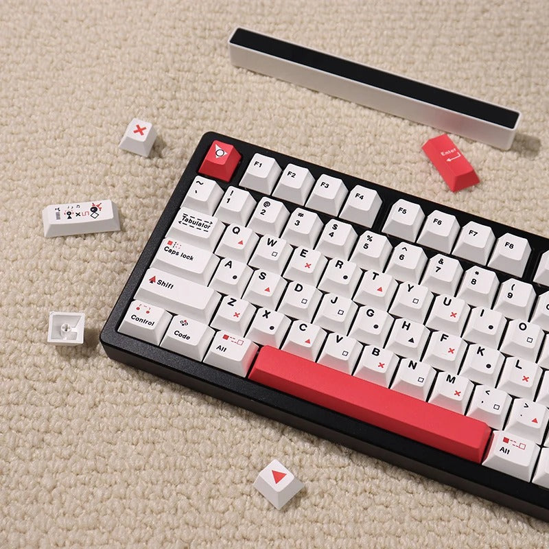 Tic-Tac-Toe PBT 128 Keys 1.7mm Keycaps Set OEM