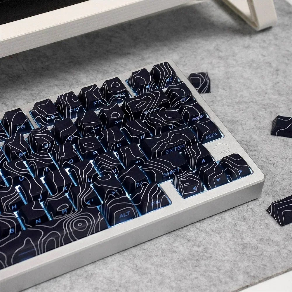 Topographic Black - Cherry