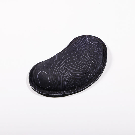 Black Topographic Memory Foam Wrist Rest