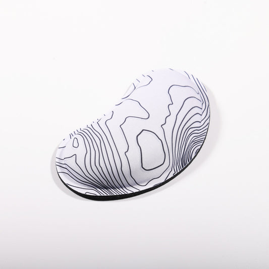 White Topographic Memory Foam Wrist Rest