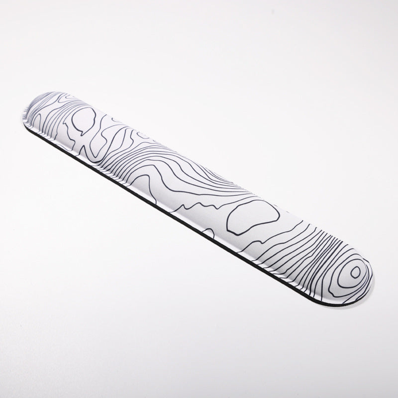 White Topographic Memory Foam Wrist Rest