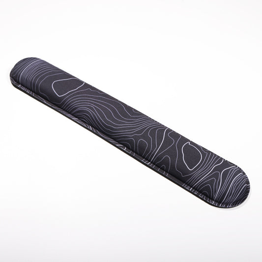 Black Topographic Memory Foam Wrist Rest