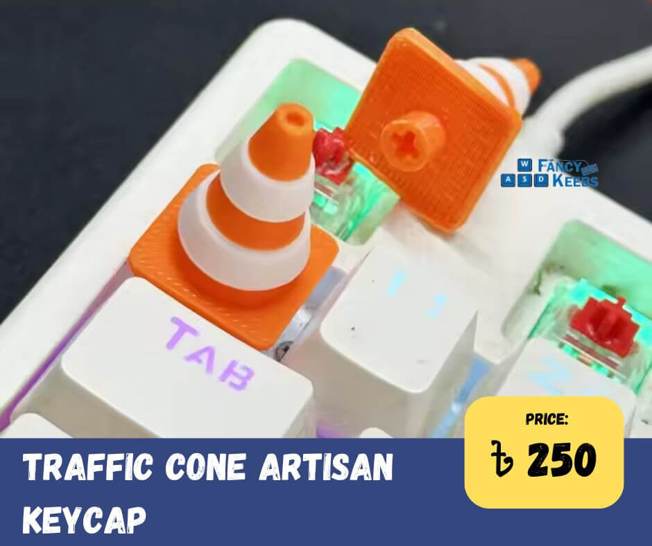 Traffic Cone Artisan Keycaps