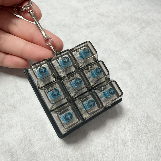Transparent Switch Tester Keychain with Switch - 9 Key