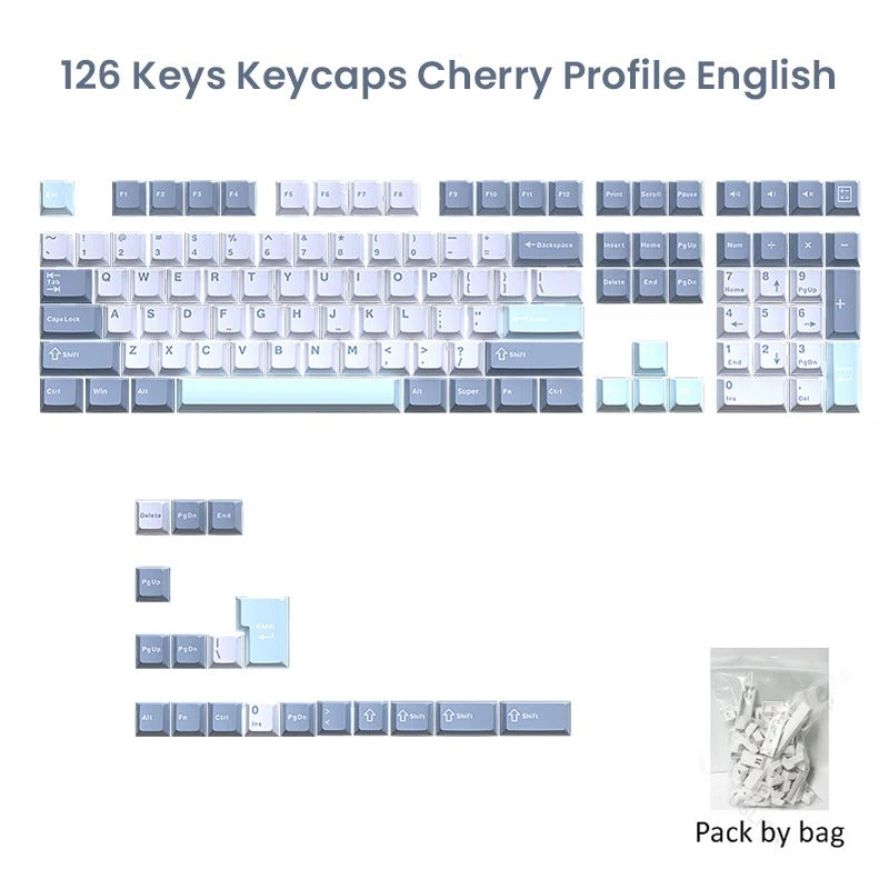 126 Keys PBT Keycaps - All Colors Cherry