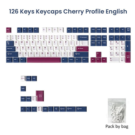 126 Keys PBT Keycaps - All Colors Cherry