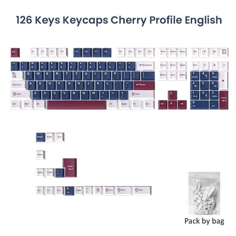 126 Keys PBT Keycaps - All Colors Cherry