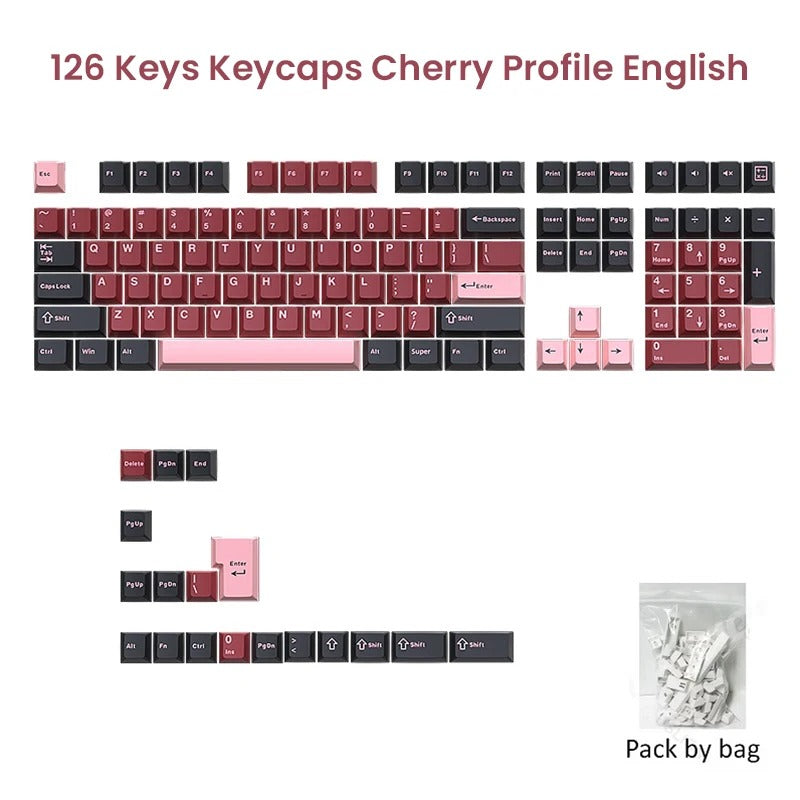 126 Keys PBT Keycaps - All Colors Cherry