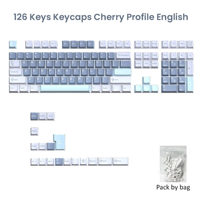 126 Keys PBT Keycaps - All Colors Cherry