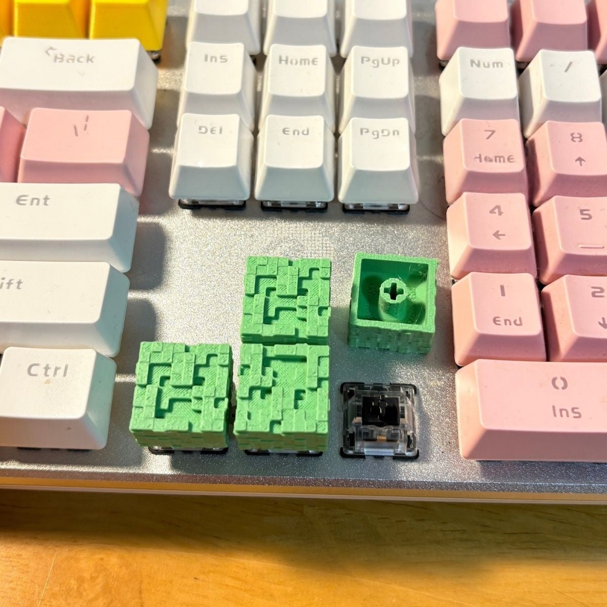 Minecraft Block 3D Printed Keycaps - Set of 4 Keys