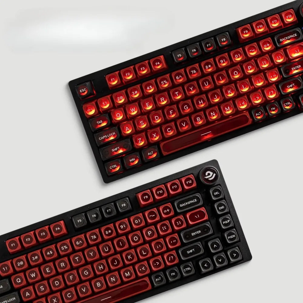XVX Cats Eye MAX Profile PBT Shine-through Keycaps - Red