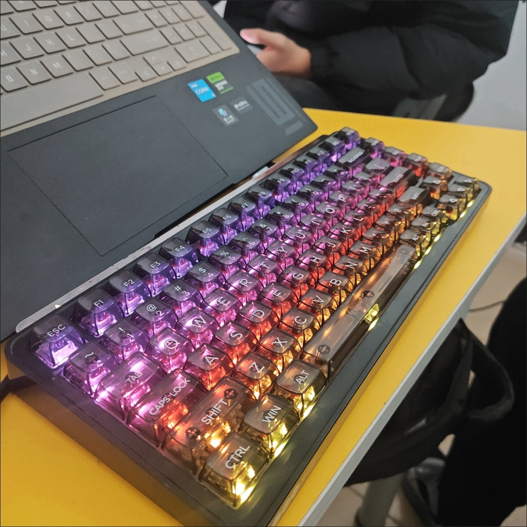 132 Key Transparent/Clear Keycap - Black