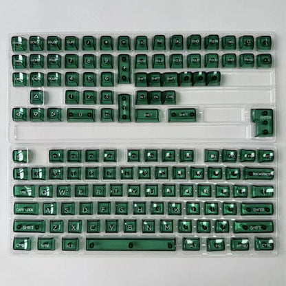 Emerald Green Transparent 120+ Keys PC Keycaps Set