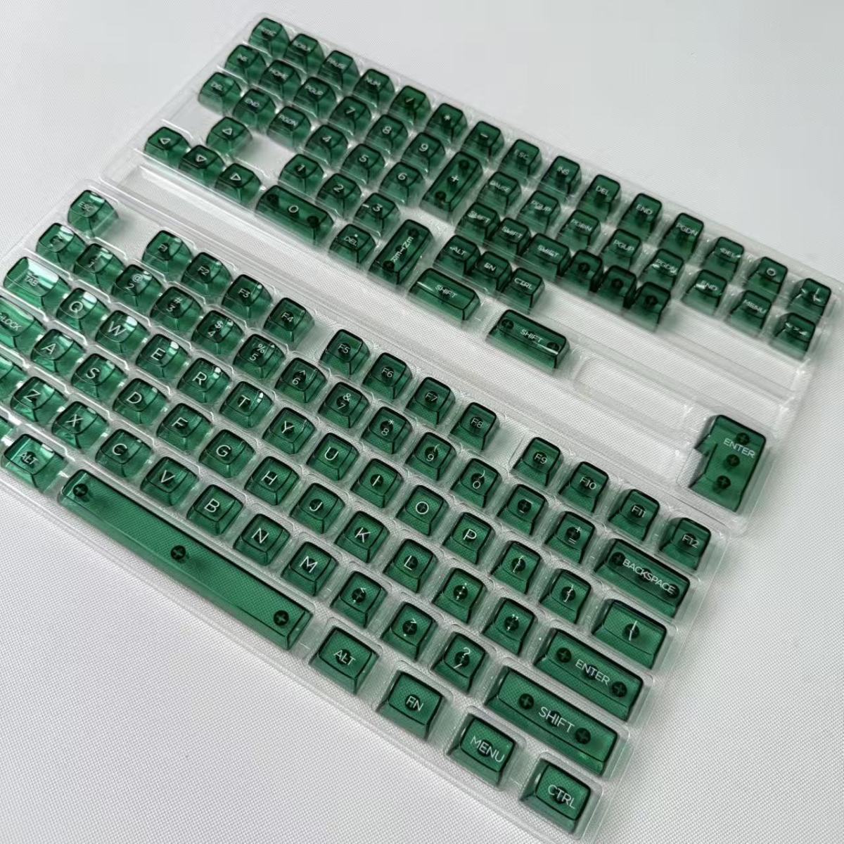 Emerald Green Transparent 120+ Keys PC Keycaps Set