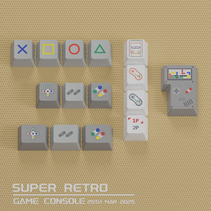 SHSOSK Super Retro Console 1.7mm PBT Keycaps Set